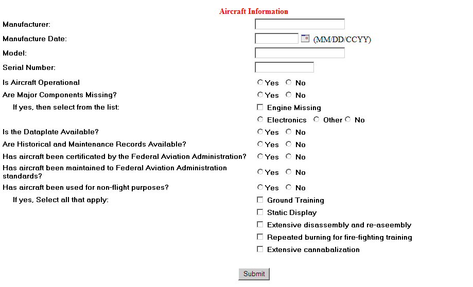 Aircraft Information
